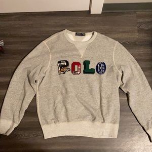 Polo Men's Letter Polo Crewneck